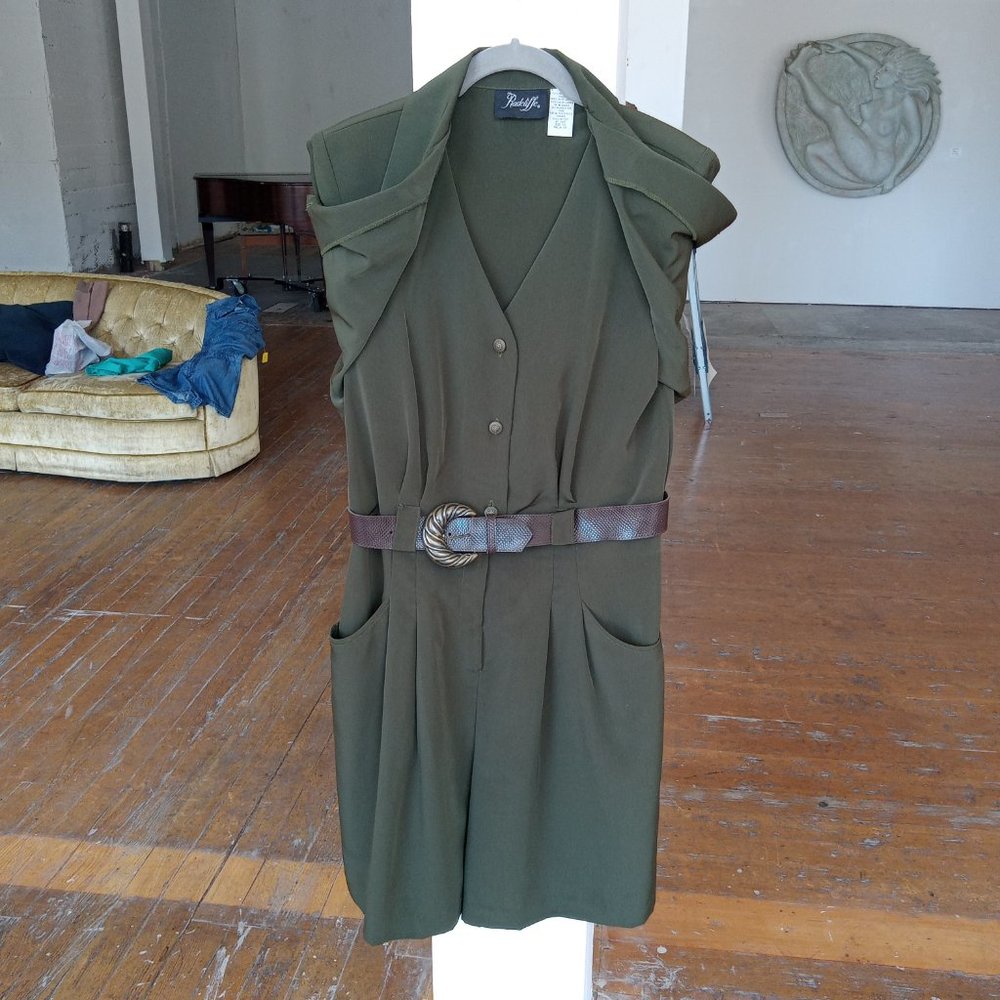 Radcliffe Olive green 3 piece looking romper - Picture 3 of 9